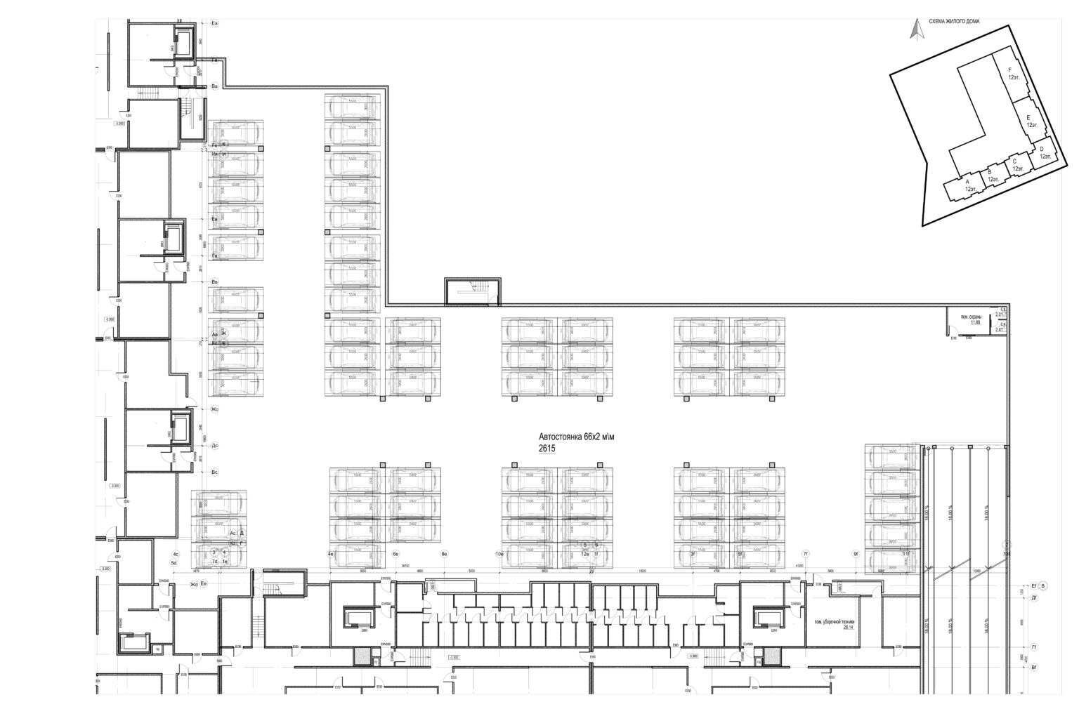 Схема паркинга жк 1147